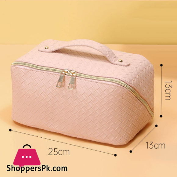 PU Leather Handbag for Women Makeup Pouch Waterproof Multifunctional Bath Kit