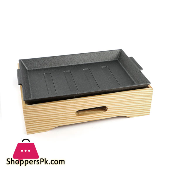 Rectangular Sizzling with Base 24 x 16 cm