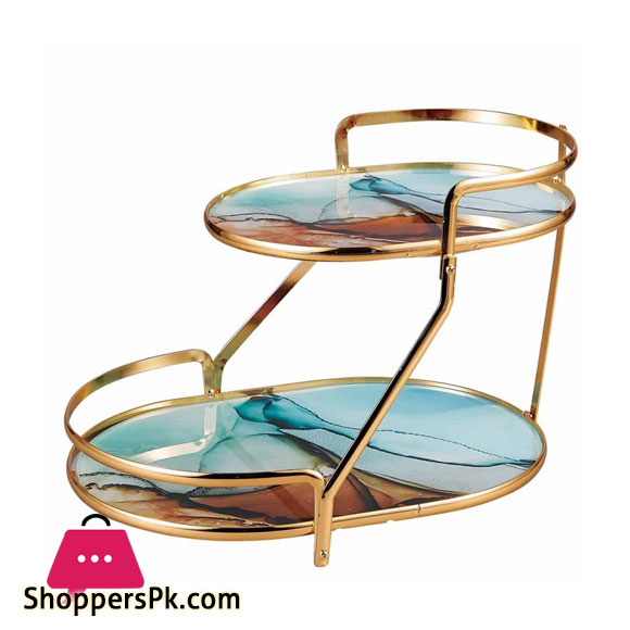 Solecasa Cart Shape Bathroom Tray Metal Vanity Tray