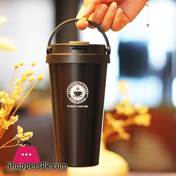 500ML Insulated Mug Cup Pattern Leak-proof Stainless Steel Vacuum Coffee Cup for Travel