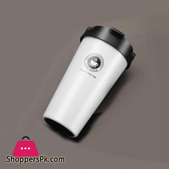 500ML Insulated Mug Cup Pattern Leak-proof Stainless Steel Vacuum Coffee Cup for Travel