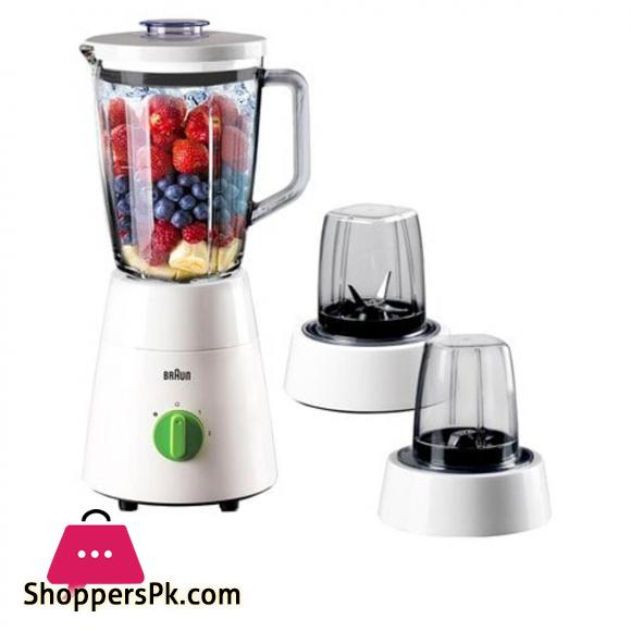 Blender 3 in 1 JB0123 with 2 Grinder Wet and Dry - Power Blend Powerful Motor Imported with 1 Year Brand Warranty