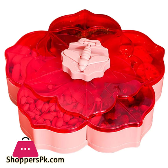 Closed Fruit Plate for Tableware Coffee Table Dried fruit High-end - Red