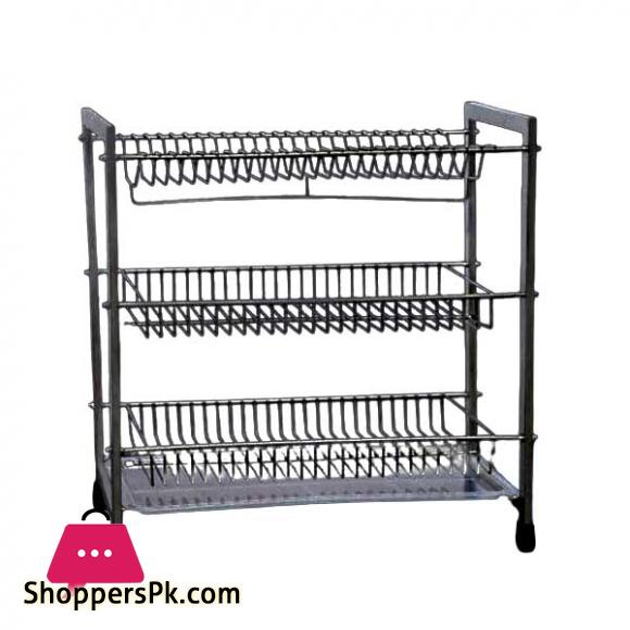 Elegant 3 Layer Plate Rack Stainless Steel ESS9914