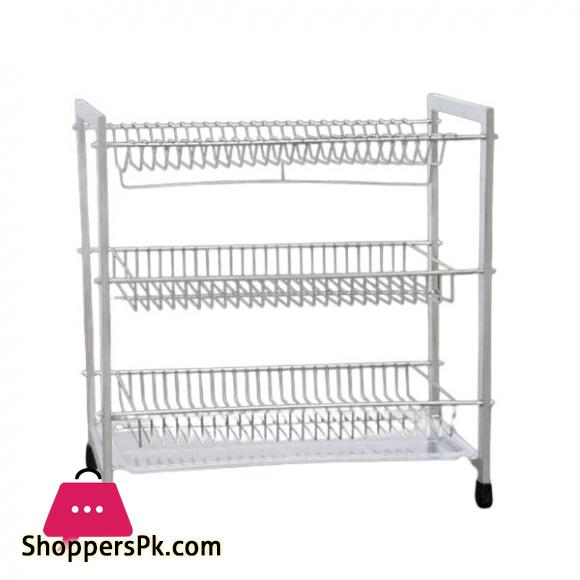 Elegant 3 Layer Plate Rack White ESS9915