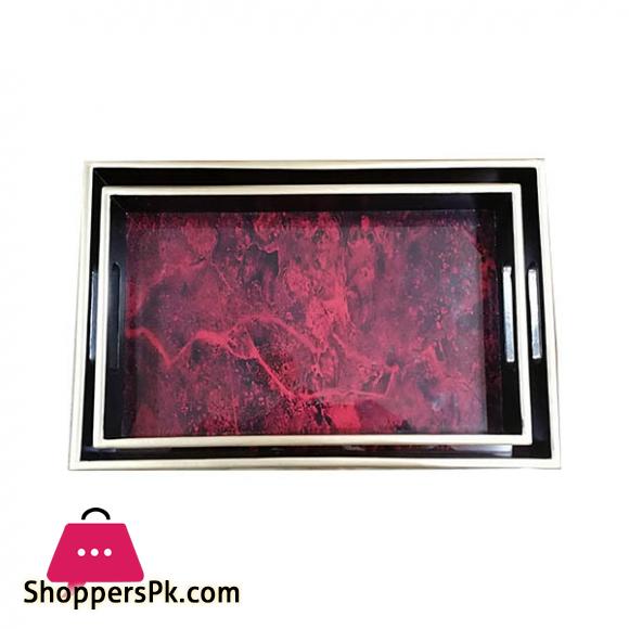 Elegant Rectangular Serving Tray 2 Piece set EFW07