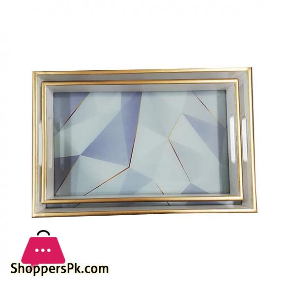 Elegant Rectangular Serving Tray 2 Piece set EFW08