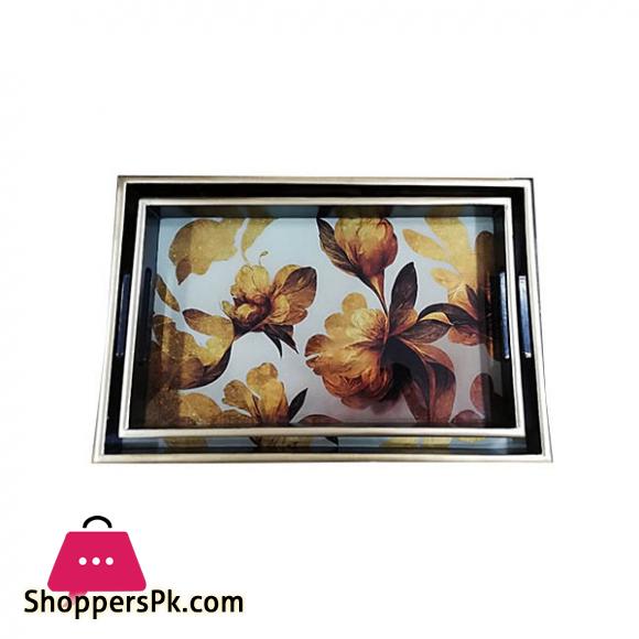Elegant Rectangular Serving Tray 2 Piece set EFW09