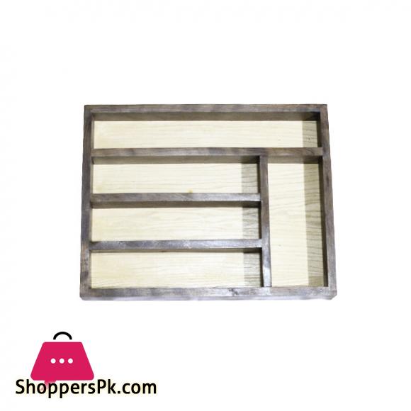 Elegant Wooden Cutlery Rack Dark Brown EW668018