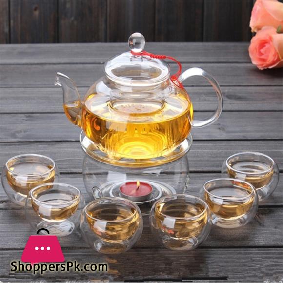 Heat Resistant Double Wall Glass Milk Coffee Water Juice Cup - 250ml