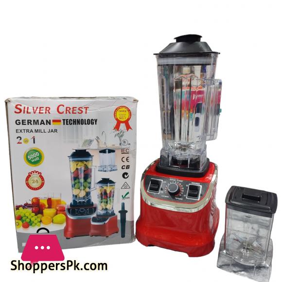 Heavy Duty 2 Cups Silver Crest SCB-919 Blender and Grinder 4500W