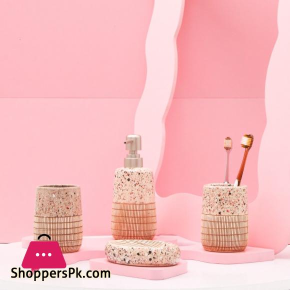 Laraine Show Bathroom Set 4 Pcs Bath Room Accessories Set