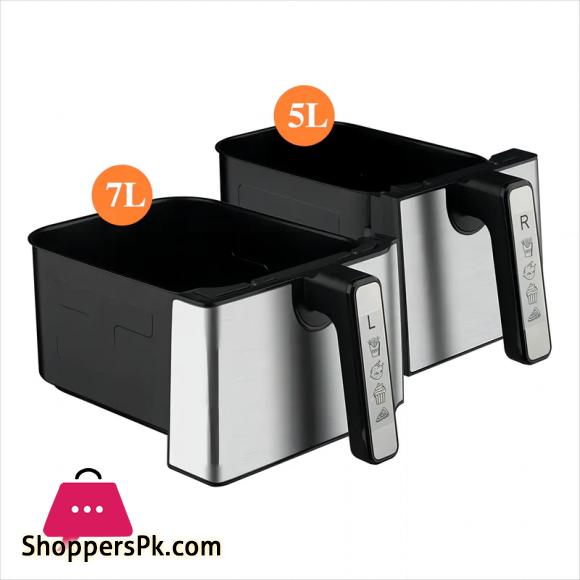New RAF XXXL12L Dual Zone Digital Smart Air Fryer | R.5342 | 7L + 5L Bowl Capacity | 1550W + 1250W | Stainless Steel
