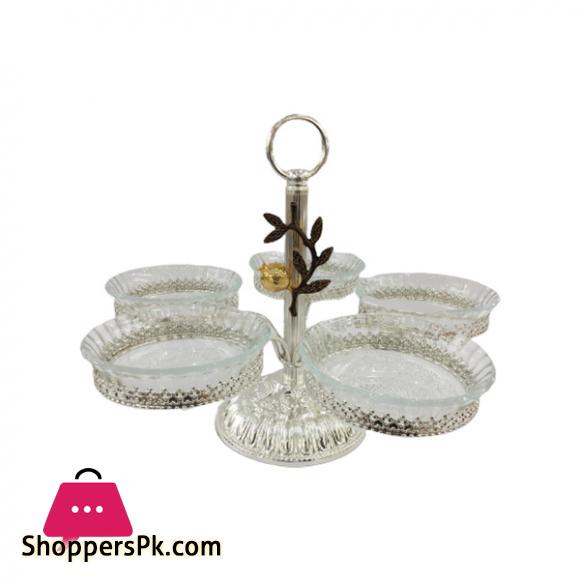 Orchid 5 Partition Snack Bowl - WB945