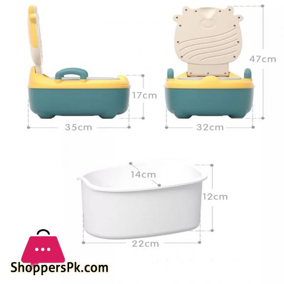 Portable Multifunctional Potty Seat – Sea Green & Yellow