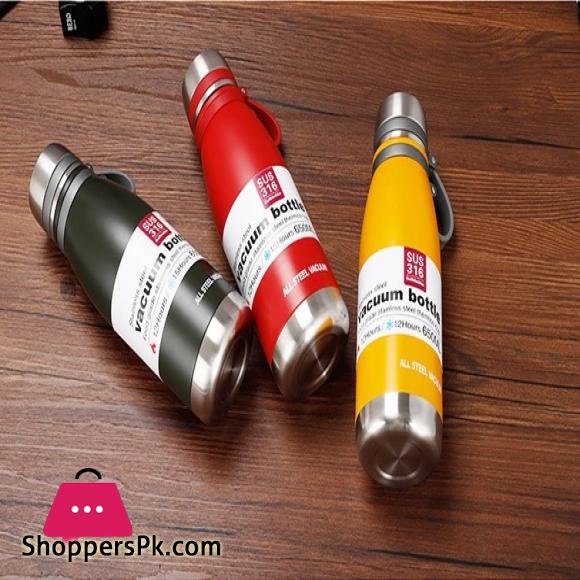 Thermos Water Bottle Large Capacity Stainless Steel 520ML