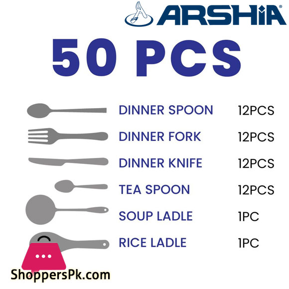 Arshia Premium Gold 50 Pcs Cutlery Sets TM1401GS - 3015