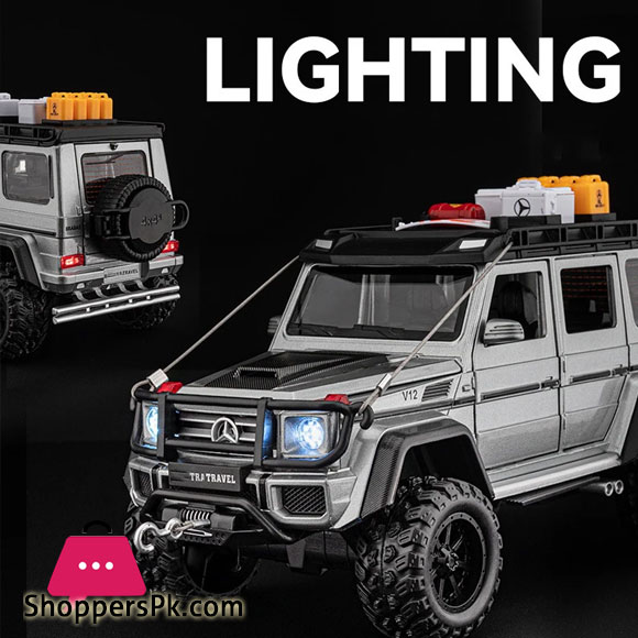 Benz G550 Adventure 4x 4² Childrens Car with Tools Alloy Model Car Cast Sound and Lights Toy Car 1:24