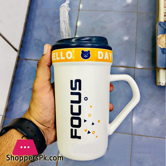 Ceramic Airtight Mug with Glass Straw MG-211