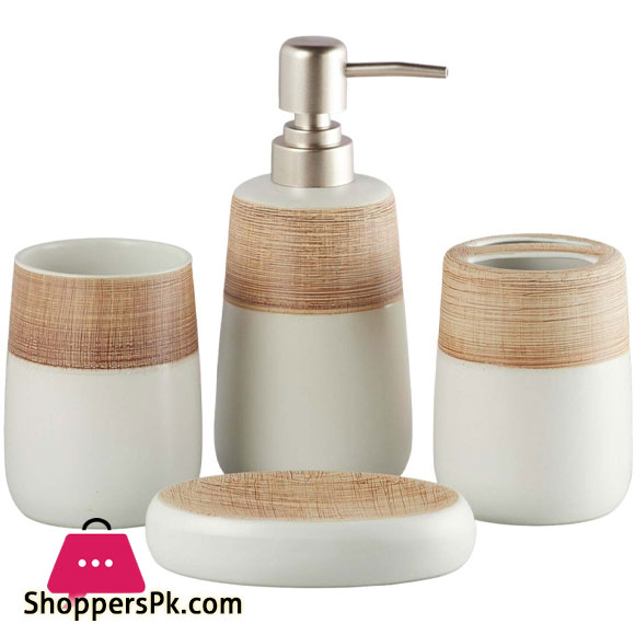 Ceramic Bathroom Accessories Set of 4 Bath Set