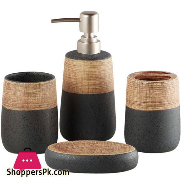 Ceramic Bathroom Accessories Set of 4 Bath Set