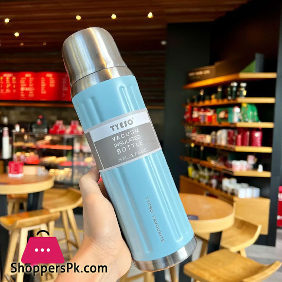 Double Wall Water Bottle Stainless Steel Flask Sports Bottle with Lid 750ML