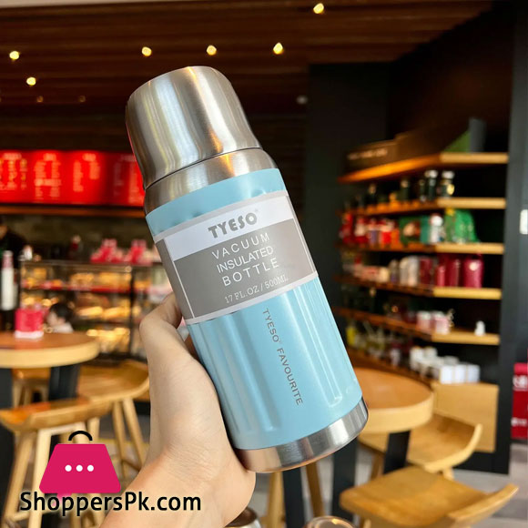 Double Wall Water Bottle Stainless Steel Flask Sports Bottle with Lid 500ML