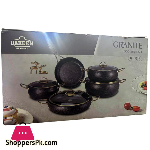 Germany UAKEEN GERMANY 9PCS GRANITE COOKWARE SET
