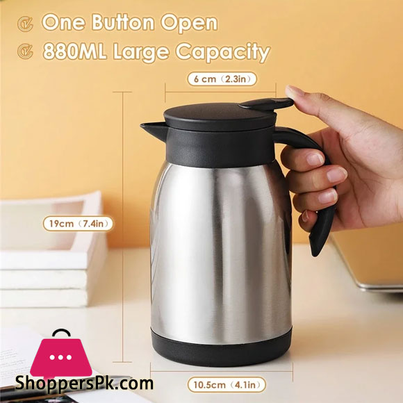 Hot & Cold Vacuum Bottle - Thermos Flask - Stainless Steel - 600ml