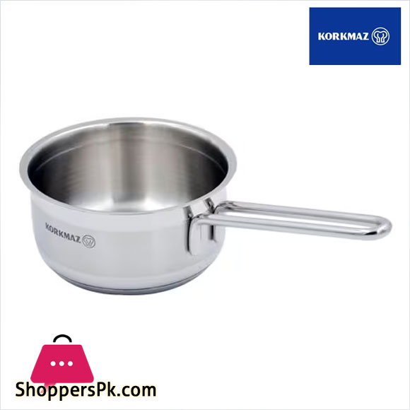 Korkmaz Astra Stainless Steel Saucepan 14x7 cm 1.0 Liter Turkey Made