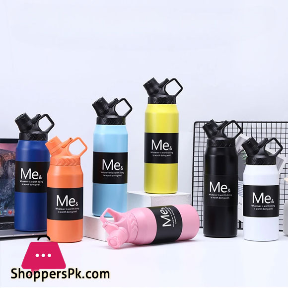 Stainless Steel Large Capacity Insulated Cup, Outdoor Space Kettle, Portable Mens Handle, Climbing Water Bottle, Sports