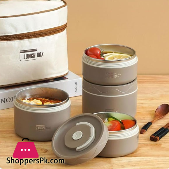 Thermal Lunch Box Safe 304 Stainless Steel Portable Insulated Food Container with Lid for School 2Pcs 1300ML