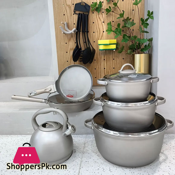 UAKEEN Granite Cookware Set 20 Pieces Cookware Non-Stick Casserole Uaken VK-78