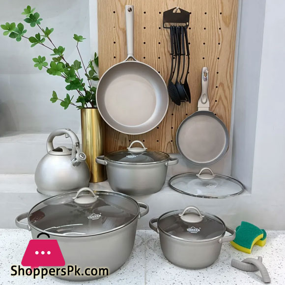 UAKEEN Granite Cookware Set 20 Pieces Cookware Non-Stick Casserole Uaken VK-78