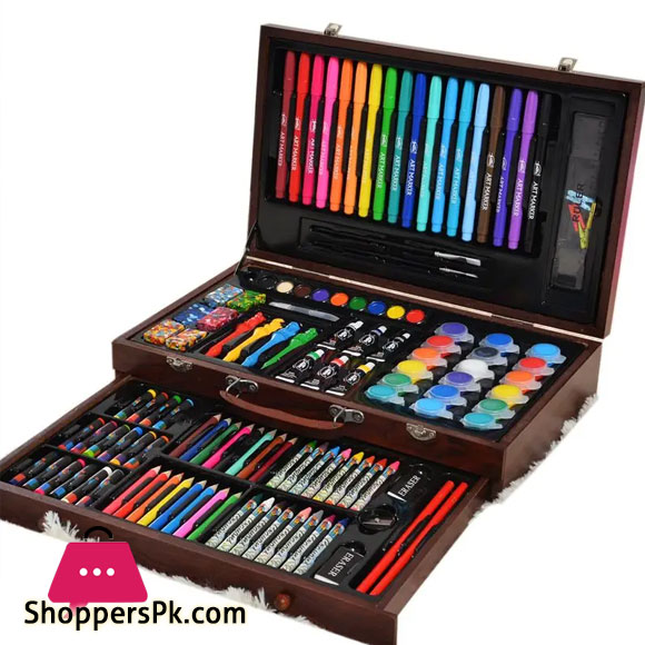 123 Pcs Art seta Childrens Painting Brush Painting Set School Supplies Gift Box Tools Student Crayon Lead Art Stationery