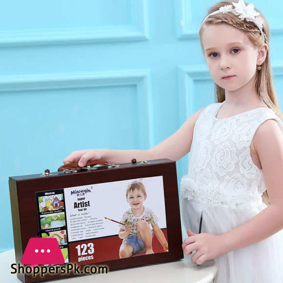 123 Pcs Art seta Childrens Painting Brush Painting Set School Supplies Gift Box Tools Student Crayon Lead Art Stationery