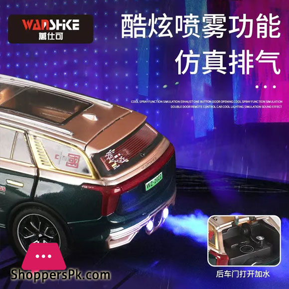 1:24 Remote control spray E9 off-road vehicle Metal Alloy Model car Sound Light Pull Back Collection Kids Toy Gifts