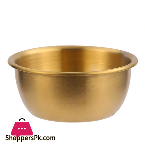 1pc Korean Sauce Katori Tableware 304 Stainless Steel Golden Seasoning Plate Tomato Sauce Bowl - 6cm