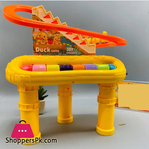 2 in 1 Multifunction Early Education Track Duck Slide Piano set 5 Modes