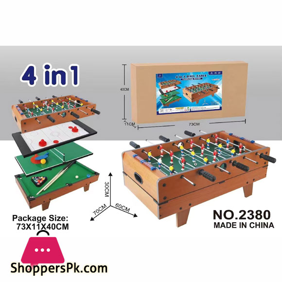 4 in 1 Multi Game Table Set Tabletop Foosball Table Hockey Table Billiard Pool Table Ping Pong Table with All Accessory