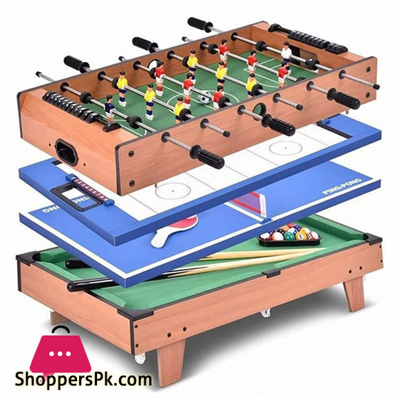 4 in 1 Multi Game Table Set Tabletop Foosball Table Hockey Table Billiard Pool Table Ping Pong Table with All Accessory