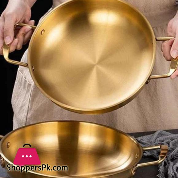 Golden Noodle Pot Korean style Stainless Steel Soup Pot Gas Induction Pot 20 cm