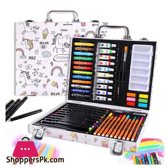53PCS Paintbrush Crayon Art Painting Set Childrens School Supplies Watercolor Pen Professional drawing kit Gift Set for Kids
