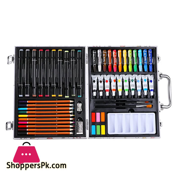 53PCS Paintbrush Crayon Art Painting Set Childrens School Supplies Watercolor Pen Professional drawing kit Gift Set for Kids