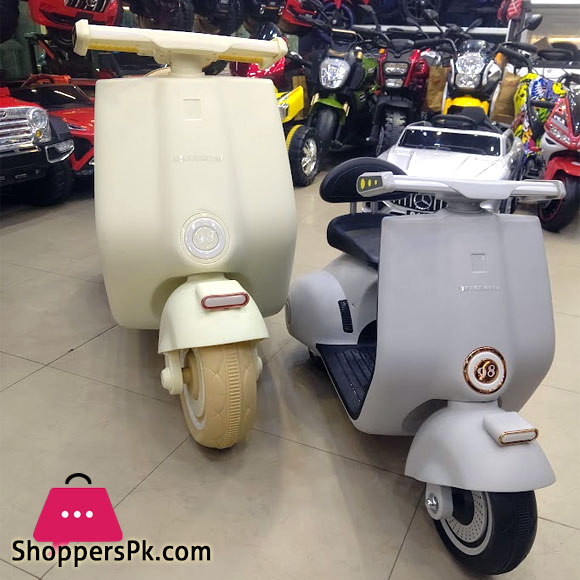 12v Large Vintage Electric Vespa Style Bike for kids 3 Wheel Motorcycle