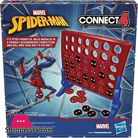 Connect 4 Game: Marvel Spider-Man Edition, Connect 4 Gameplay, Strategy Game for 2 Players, Fun Board Game for Kids Ages 6 and Up