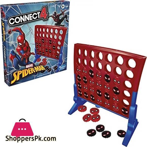 Connect 4 Game: Marvel Spider-Man Edition, Connect 4 Gameplay, Strategy Game for 2 Players, Fun Board Game for Kids Ages 6 and Up