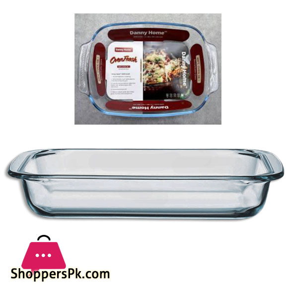 Danny Home Pyrex Glass Rectangular Oven Pan 2 Liter - KP017