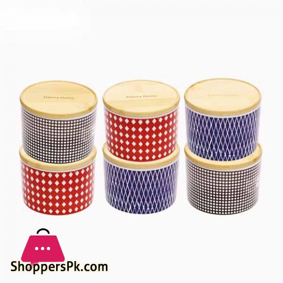 Danny Home Wood Lid 6 Piece Jar Set T07-93