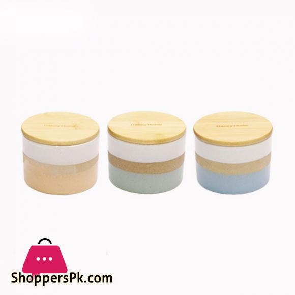 Danny Home Wood Lid BOG 3 Piece Jar Set T05-91